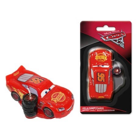 1 Bougie Silhouette Cars McQueen - Bougies d'Anniversaire